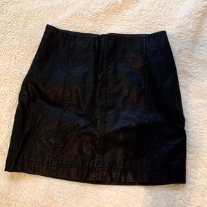Free People Vegan Leather High Waist Mini Skirt